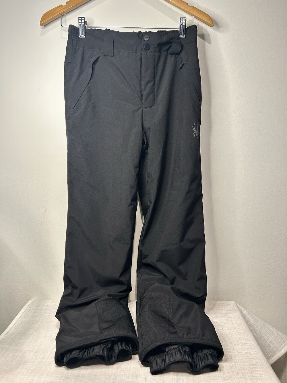 SPYDER Snow Ski Pants Youth Kids Medium Black Insulated